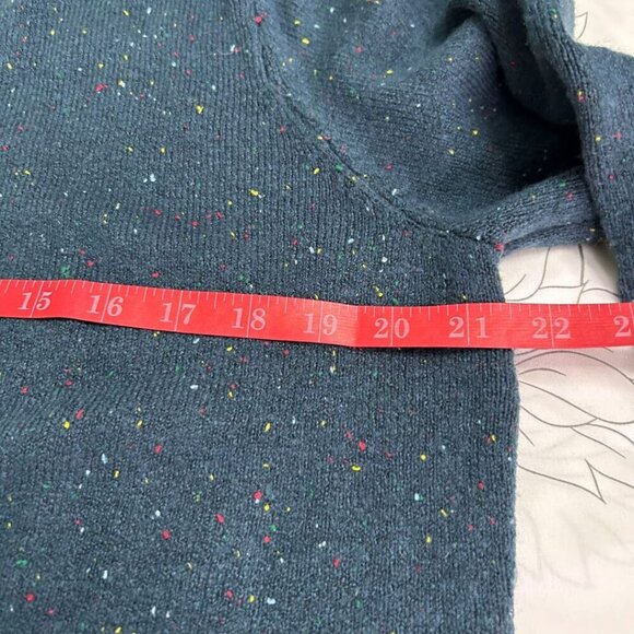 Love Ellie Long Open Cardigan Blue Black Confetti Two Pockets NWOT Size Large - Picture 9 of 11